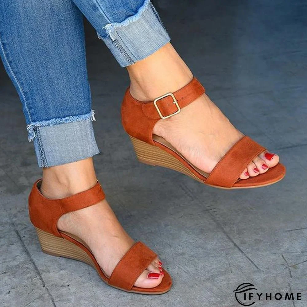 Daily Comfy Low Heel Wedge Sandals | IFYHOME