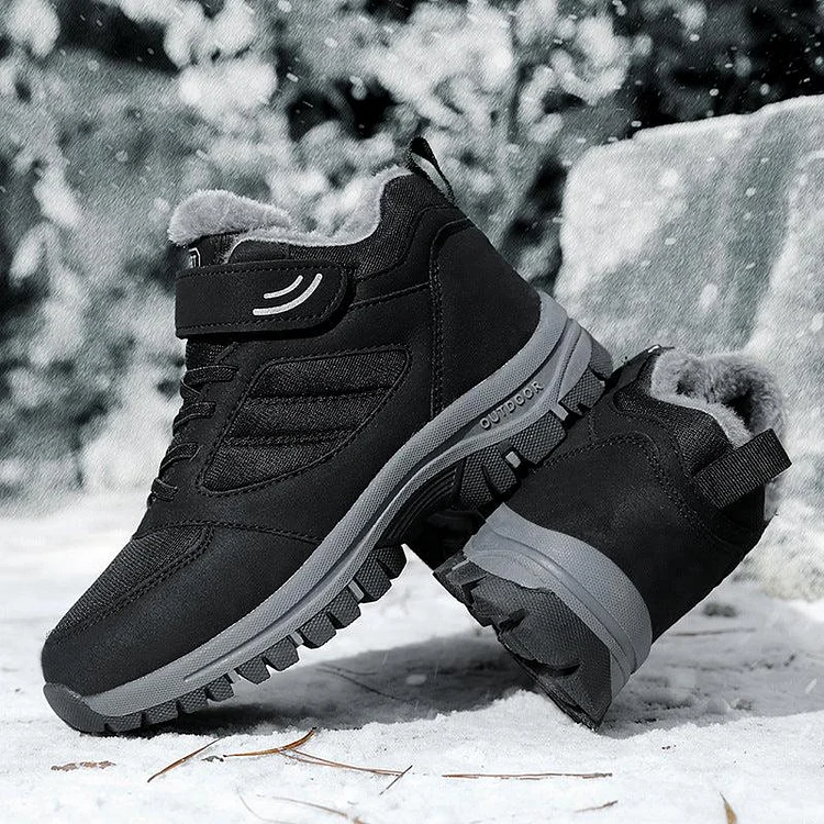 Snowy Villia Leather Anti-Skid Ankle Boots