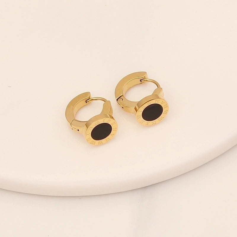 1 Pair Fashion Heart Shape Butterfly Plating Stainless Steel Earrings