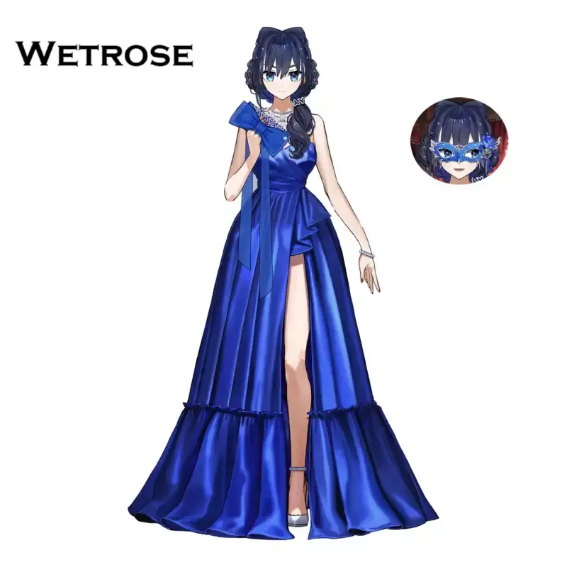 [Deposit Poll] Wetrose Hololive EN Vtuber Ouro Kronii Masqouroade Formal Dress New Outfit Cosplay Costume 