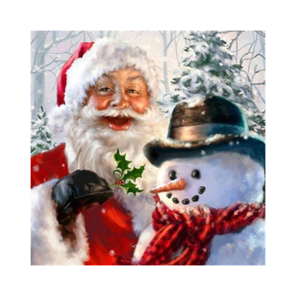 

Santa Claus Snowman - Round Drill Diamond Painting - 30*30CM, 501 Original