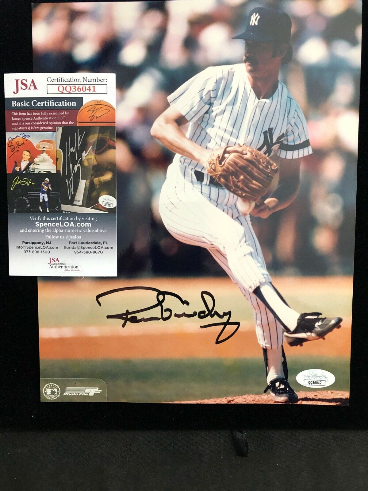 Ron Guidry Signed Autographed Game Photo Poster painting - New York Yankees - JSA Authenticated