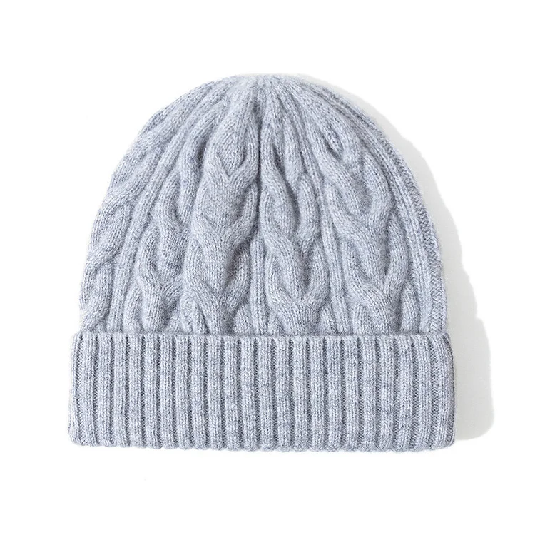 VChics Unisex Chunky Jacquard Knit Hat
