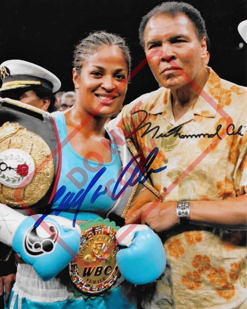 Muhammad Ali Laila Ali Vintage 8.5x11 Autographed Signed Reprint Photo Poster painting