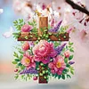 Acryl Kreuz Blume - 5d DIY Handwerk Anhänger