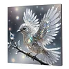 (Framed)Diamond Painting -DIY Round Drill Bird with Frame(25x25cm)