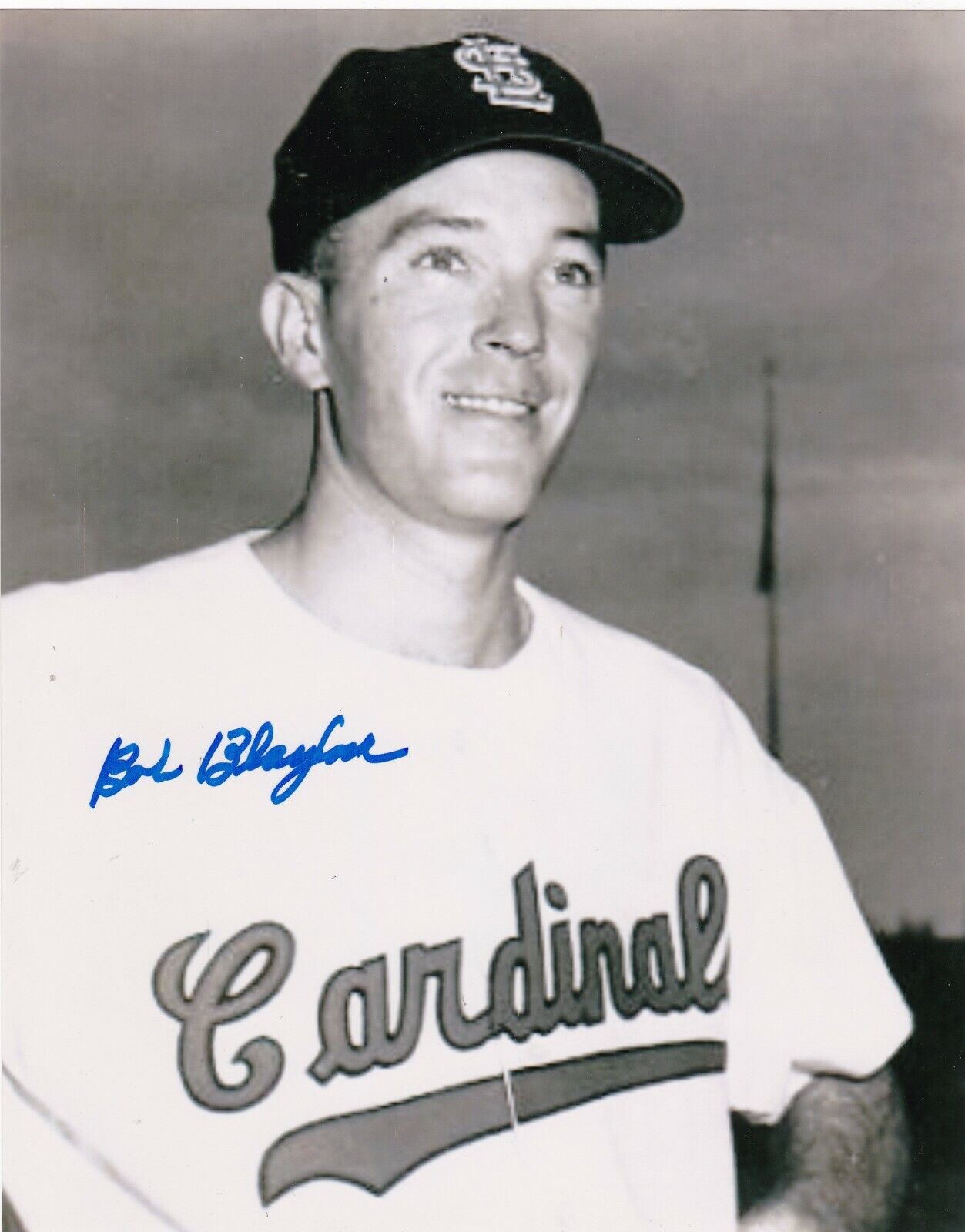 BOB BLAYLOCK ST. LOUIS CARDINALS ACTION SIGNED 8x10