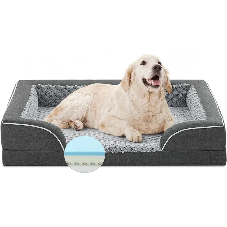 Memory Foam Orthopedic Dog Beds with Gel - JemaPet