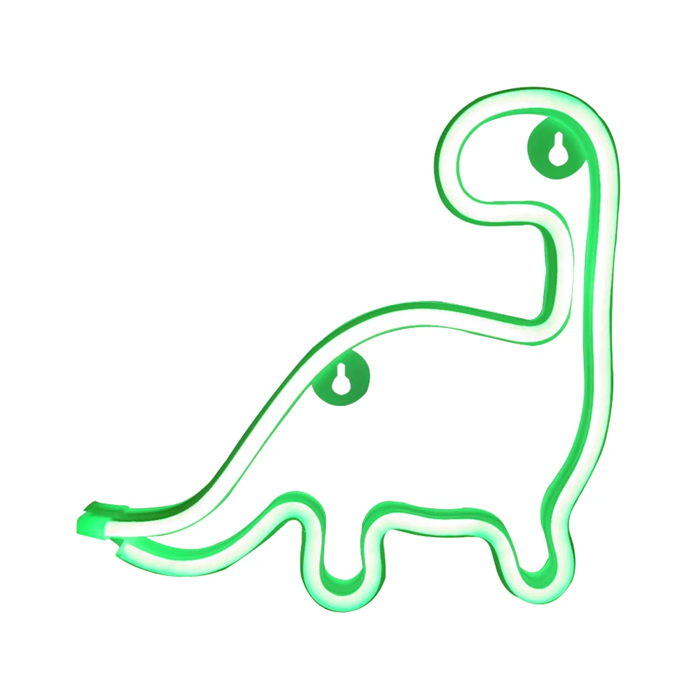 Dinosaur LED Neon Light Colorful Neon Sign Hanging Decoration Lamp (Green)