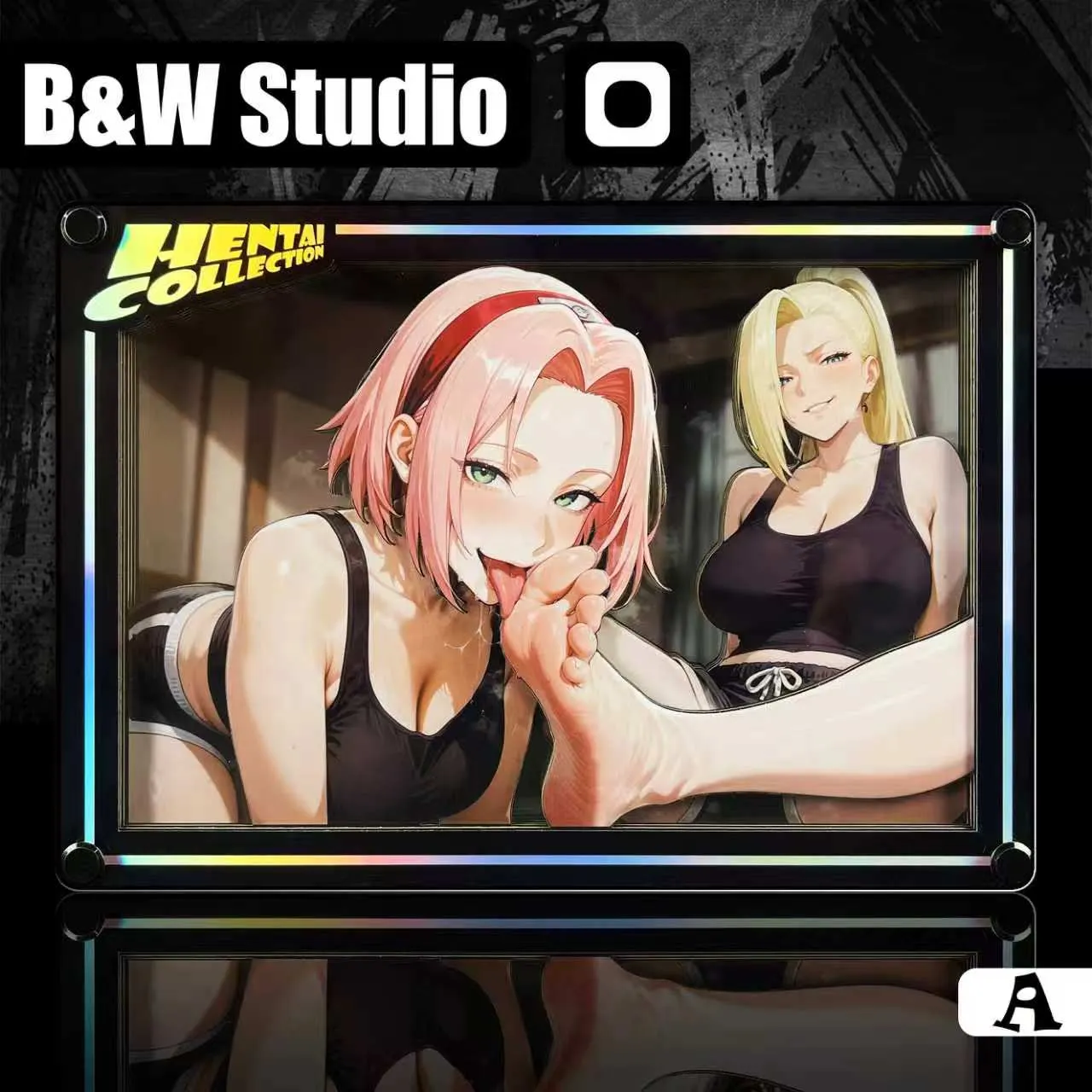 B&W Studio - AI Creator Series Desktop Decorative Card Tiles Special 04 Ino Yamanaka X Sakura Haruno Naruto HCCSP-004A HCCSP-004B HCCSP-004C HCCSP-004D HCCSP-004E-