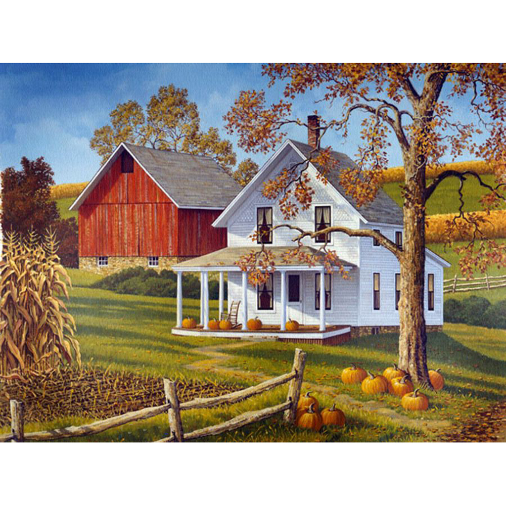 

House Scenery - Round Drill Diamond Painting - 40*30CM, Round diamond 30*40cm, 501 Original