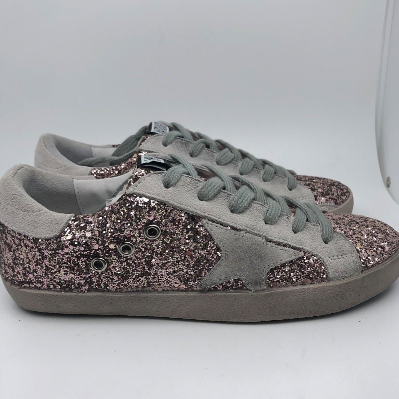 Dirty stars dirty shoes 2021 new Korean casual shoes flat sequin dirty shoes retro all-match women's shoes