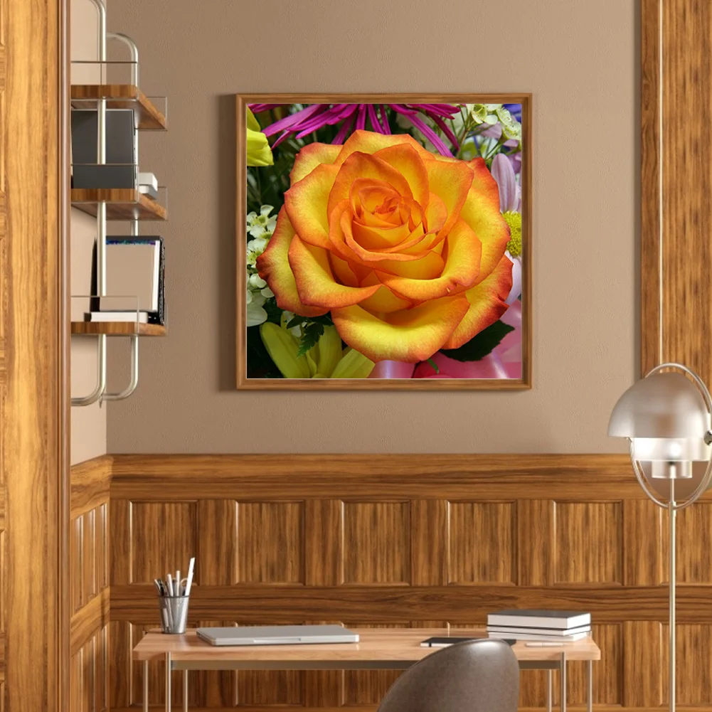 Full Round Diamond Painting 40*40cm - Yellow Rose
