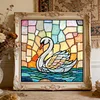 Kit d&rsquo;art diamant&eacute; partiel en forme de scigne en vitrail en vitrail sp&eacute;cial 5d DIY 30x30cm
