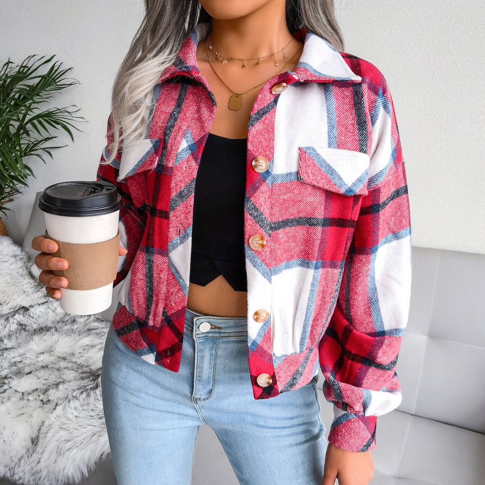 Long Sleeve Woolen Coat Jacket Women's Clothing Tops