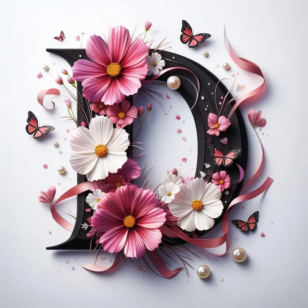 Diamond Painting - Full Round Drill - Flower Butterfly Alphabet(Canvas|30*30cm)