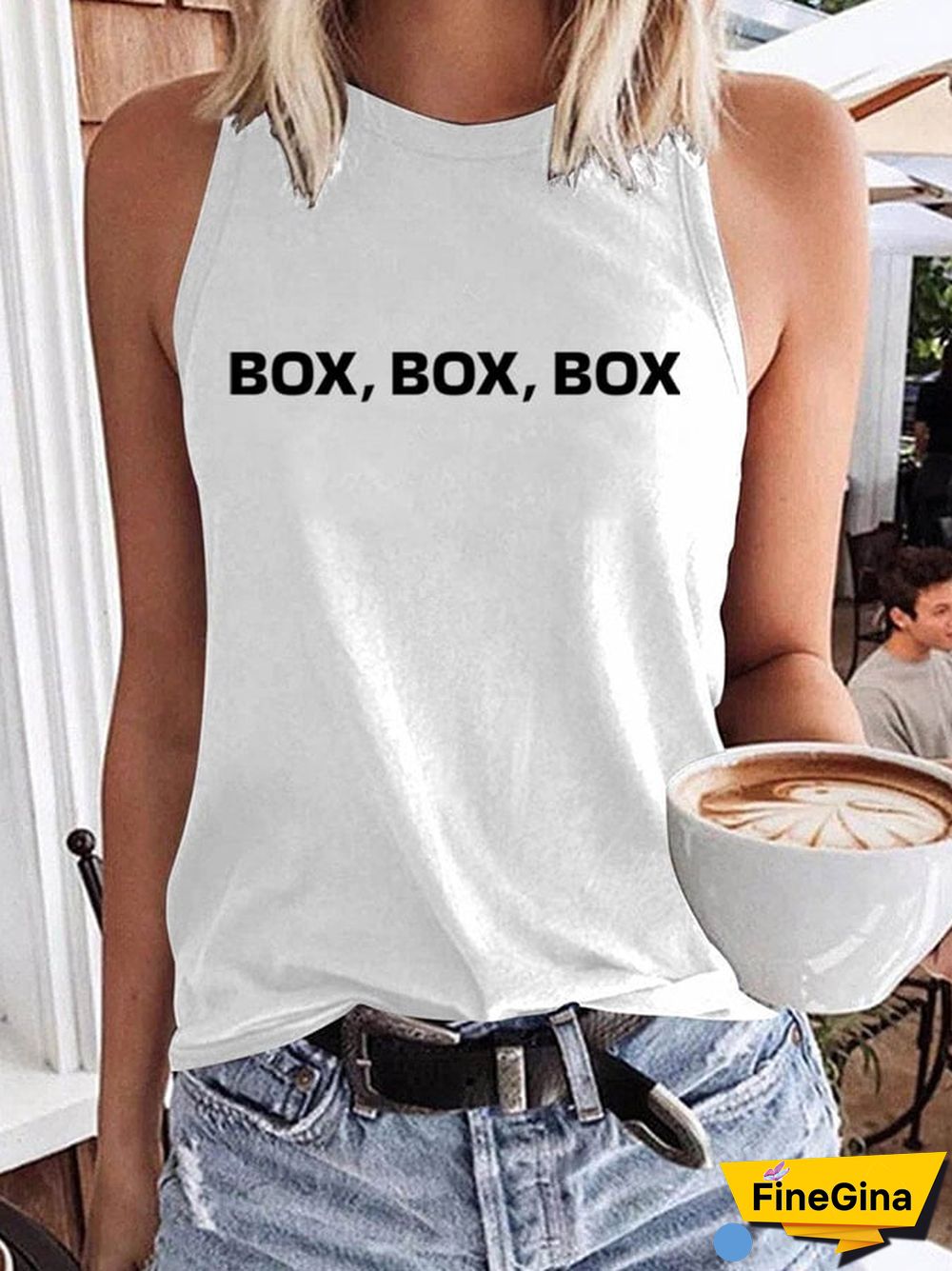 Women's "BOX, BOX, BOX" Print Tank Top