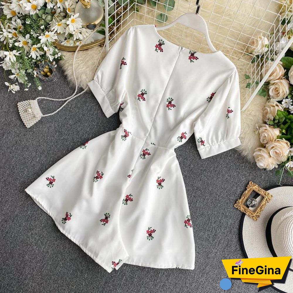 Casual V-Collar High Waist Rompers P10651