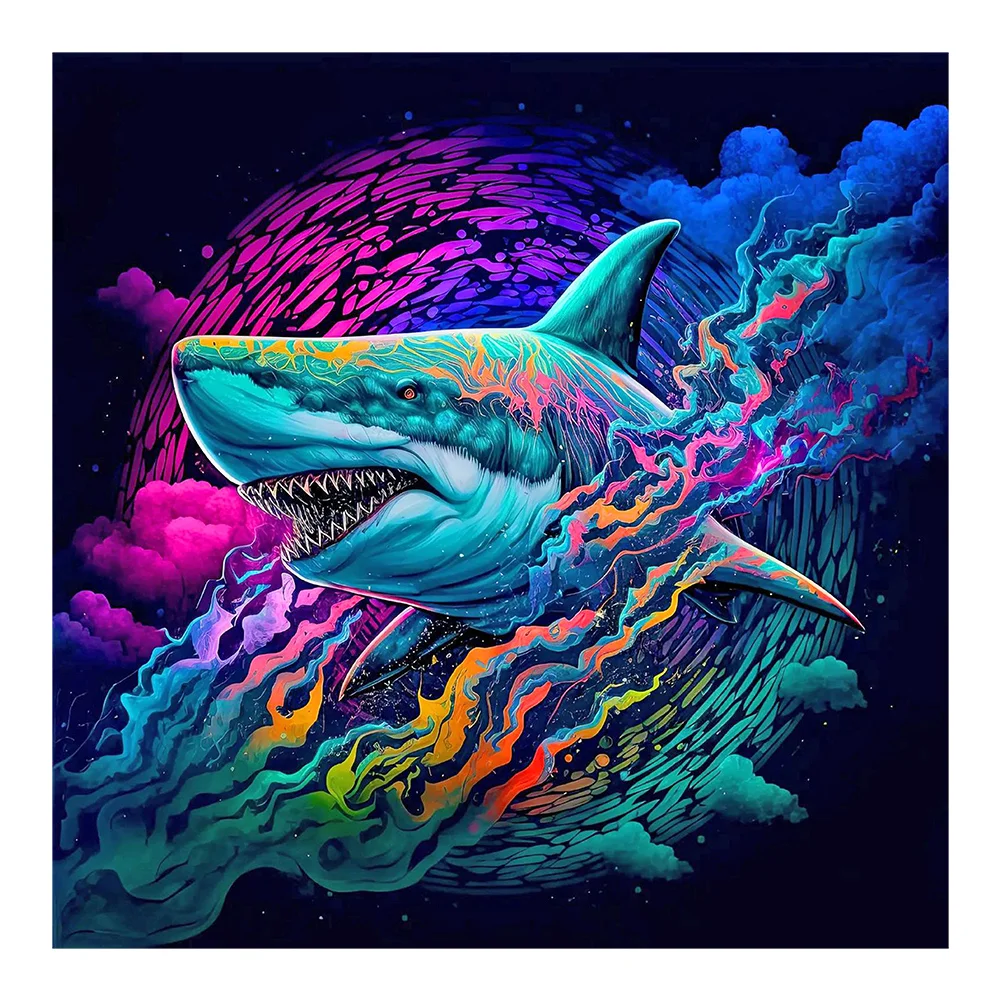 Full Round Diamond Painting - Shark(30*30cm)