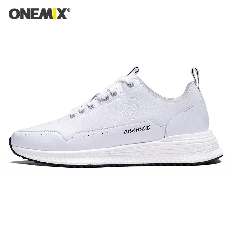 ONEMIX 2021 Men Casual Shoes Breathable Lightweight Running Sneaker Shock Absorption Jogging Shoes Male Tennis Training Footwear