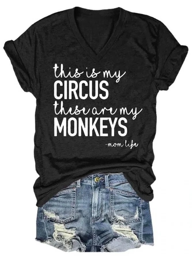 Circus Text Print Women's T-shirt、shopify、sdecorshop