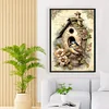 (Big Size) Vintage Poster Bird'S Nest - 11CT Stamped Cross Stitch 40*60cm/15.75*23.62in