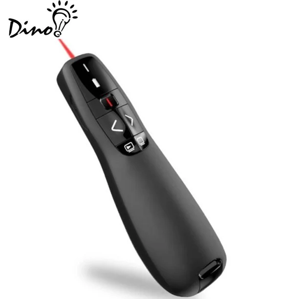 DinoFire Wireless Presenter Remote, RF 2.4GHz USB Presentation Remote Control PowerPoint Presentation Clicker for Keynote/PPT/Mac/PC
