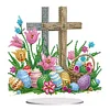 Diamond Painting Cross Easter Egg Tabletop Ornament Kit for Home Office Decor