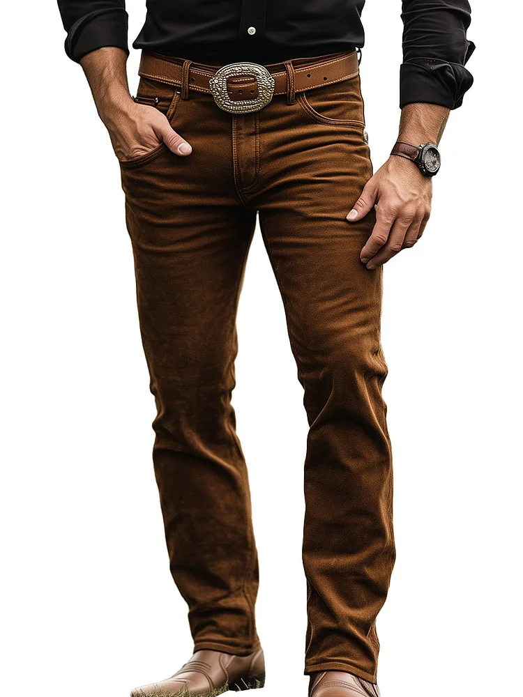 Vintage Brown Suede Pants