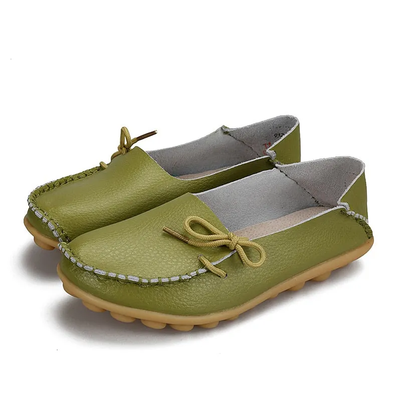 Woman Shoes Casual PU Leather Flat Shoes For Women Round Toe Non Slip Nurse Chef Shoes Women Flats Fashion Chaussure 2021