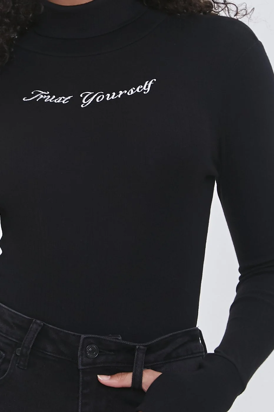 Trust Yourself Graphic Bodysuit Top