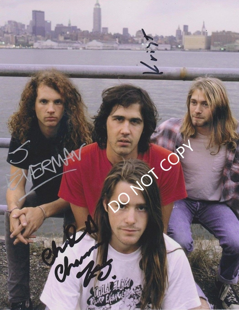 Nirvana Novoselic .Channing. Everman 8 x10 20x25 cm Autographed Hand Signed Photo Poster painting