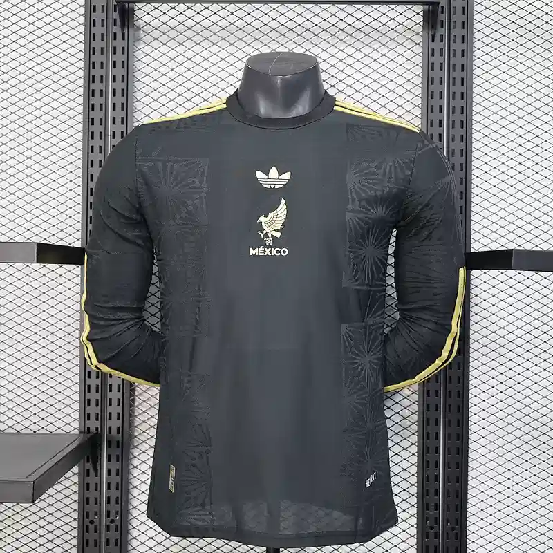 2025 Player Version Mexico Long Sleeve Black Special Soccer Jersey