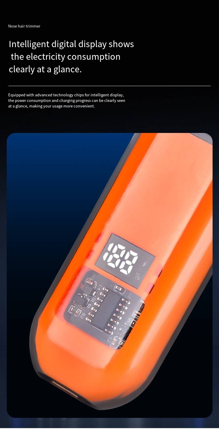 Likron Watches Likron Rechargeable Nose and Ear Hair Trimmer for Men - Portable Mini Electric Trimmer with Digital Display...