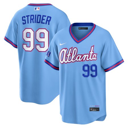 Men's Atlanta Braves #99 Spencer Strider Nike Powder Blue 2026 City Connect Stadium Jersey