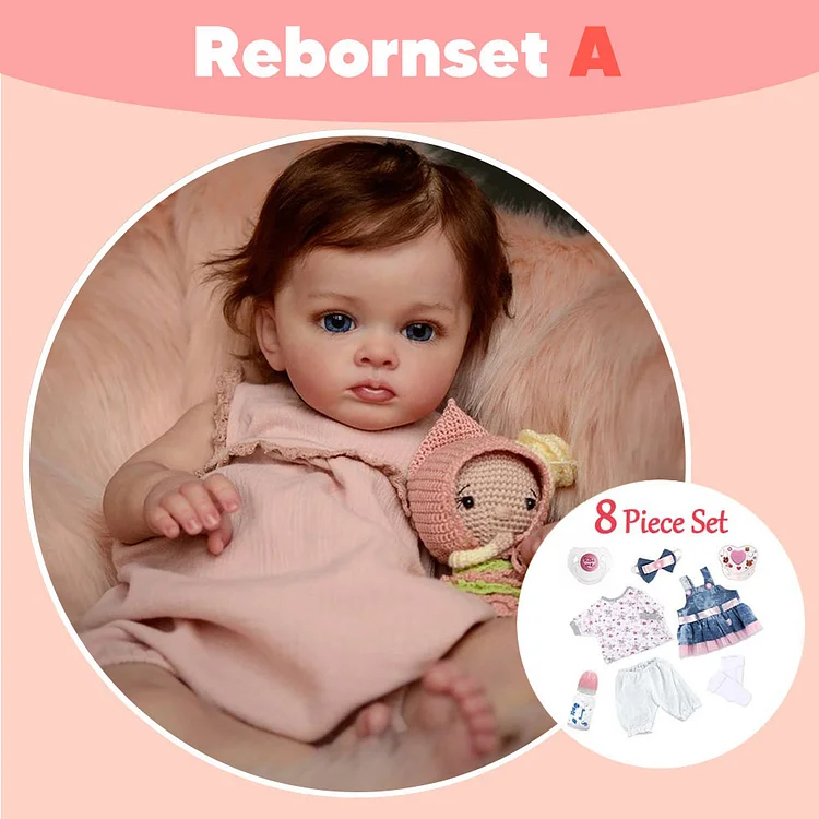 20" Reborn Baby Dolls Realistic Soft Weighted Body Touch Real Cloth Body Reborn Cute Toddler Baby Girl Matti Rebornartdoll® RSAW-Rebornartdoll®