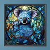 Diamond Painting-5D Full Round Drill Stained Glass Koala(40*40 CM)