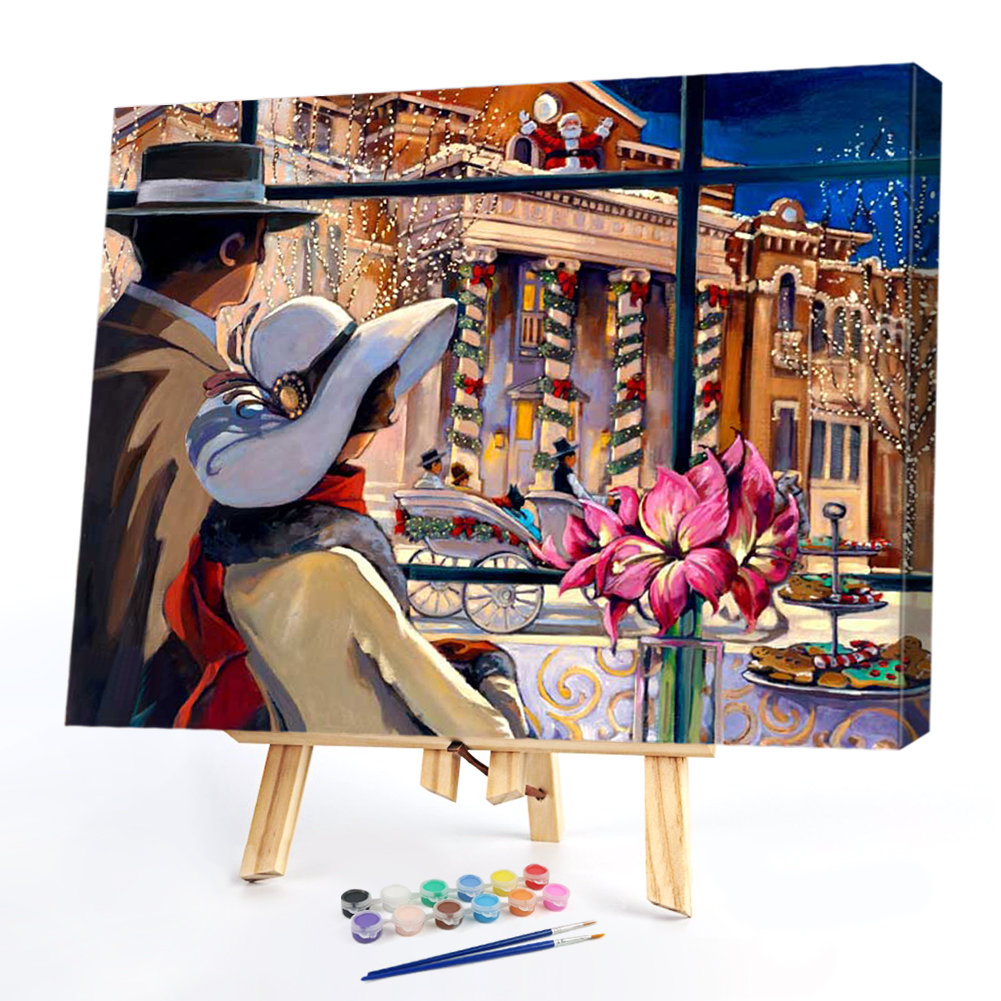 

50*40CM - Paint By Numbers - Figure On The Street, 501 Original
