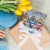 6PCS Diamond Painting Animal Greeting Cards Postcards with Envelopes