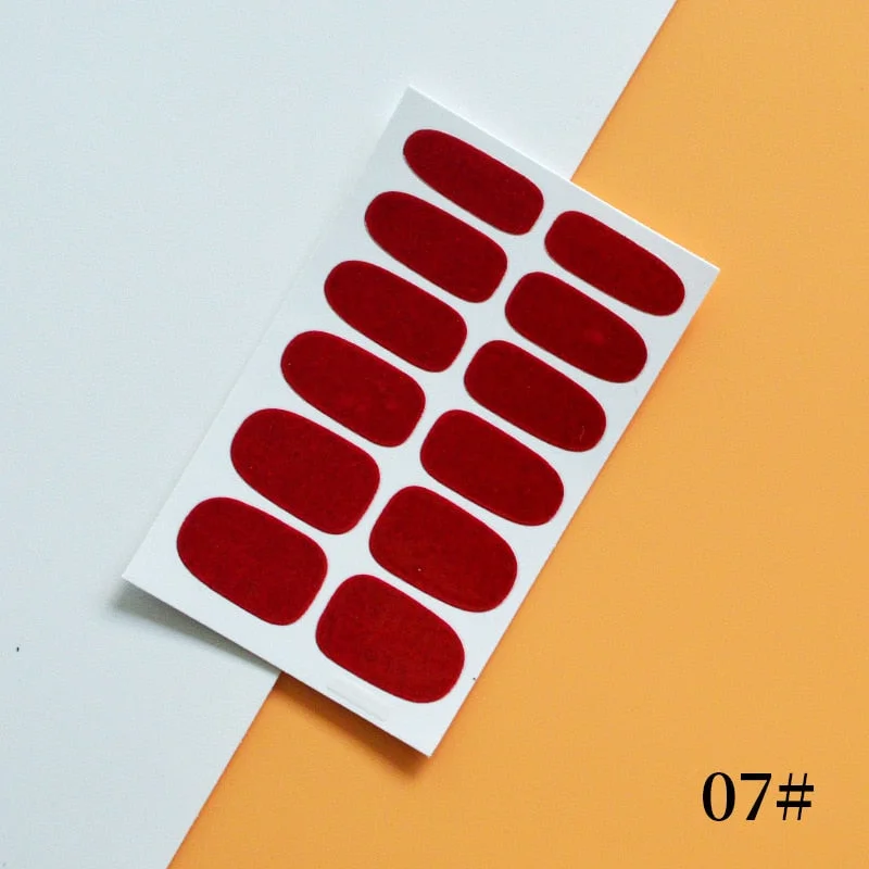 New Designs Full Cover Nail Stickers Fashion Flowers Nail Sticker Set Self Adhesive Manicure Decoracion Nail Strips-Nail Inspo