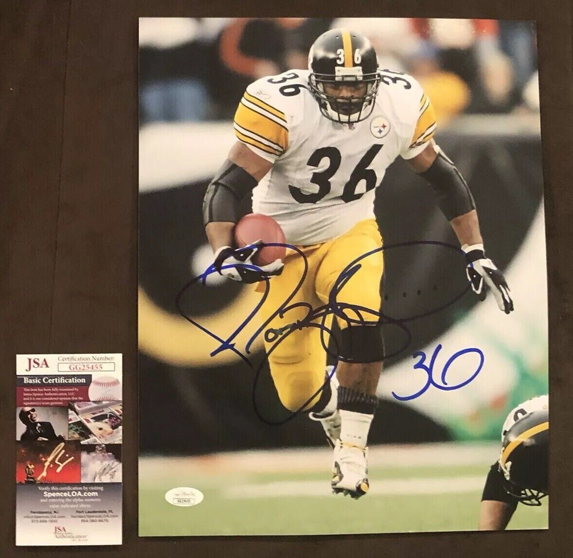 Jerome Bettis PITTSBURGH Steelers Signed 11x14 Photo Poster painting Super Bowl Xl Champ Hof JSA