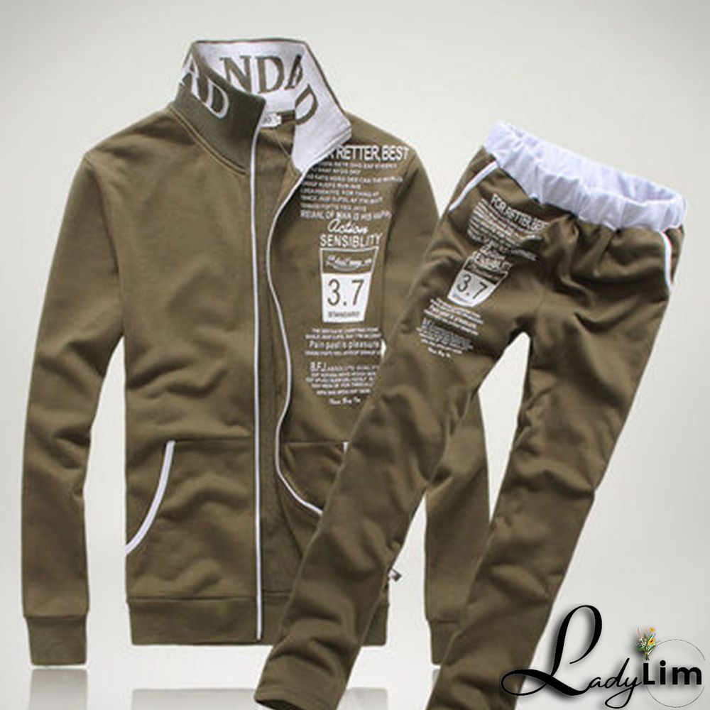 Black Casual Sportswear Print Split Joint Zipper Long Sleeve Two Pieces