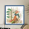 Fox Wearing Scarf-14CT Stamped Cross Stitch 21*21cm/8.27*8.27in tapestrymarket