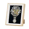 Kits d&rsquo;art partiel color&eacute;s en forme sp&eacute;ciale 5d DIY avec diamants &agrave; points avec cadre en bois, peintures de diamants, art de pierres pr&eacute;cieuses 17x22cm pour adultes, d&eacute;butants, d&eacute;coration int&eacute;rieure