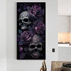 Dunkler Totenkopf – Diamantgemälde mit rundem Bohrer – 40 x 80 cm (große Größe)