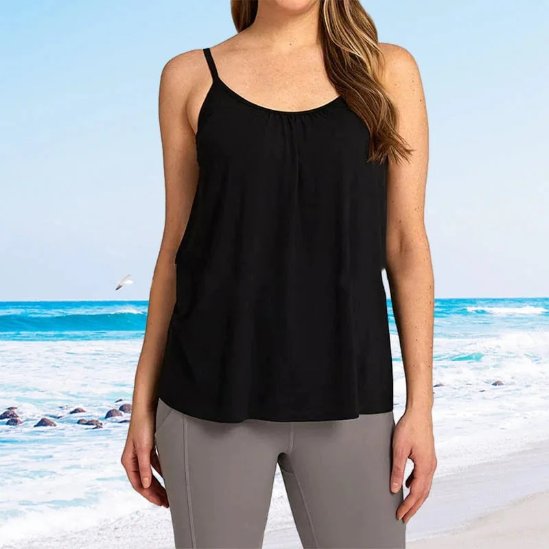 Loose-fitting Tank Top With Built-in Bra
