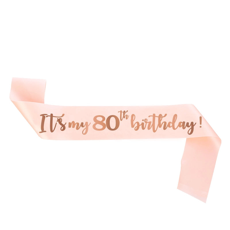 Hot Sale Champagne Birthday Shoulder Strap Crown Set 16 18 21 30 40 50 60 70 80 Headband