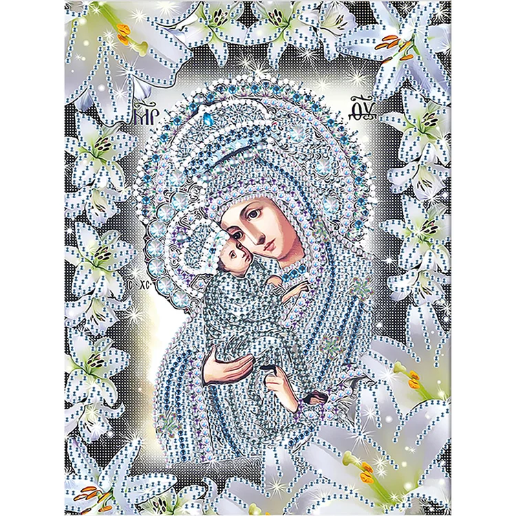 Partial Drills Special-shaped Drill Diamond Painting - Religion Our Lady - 25*30cm