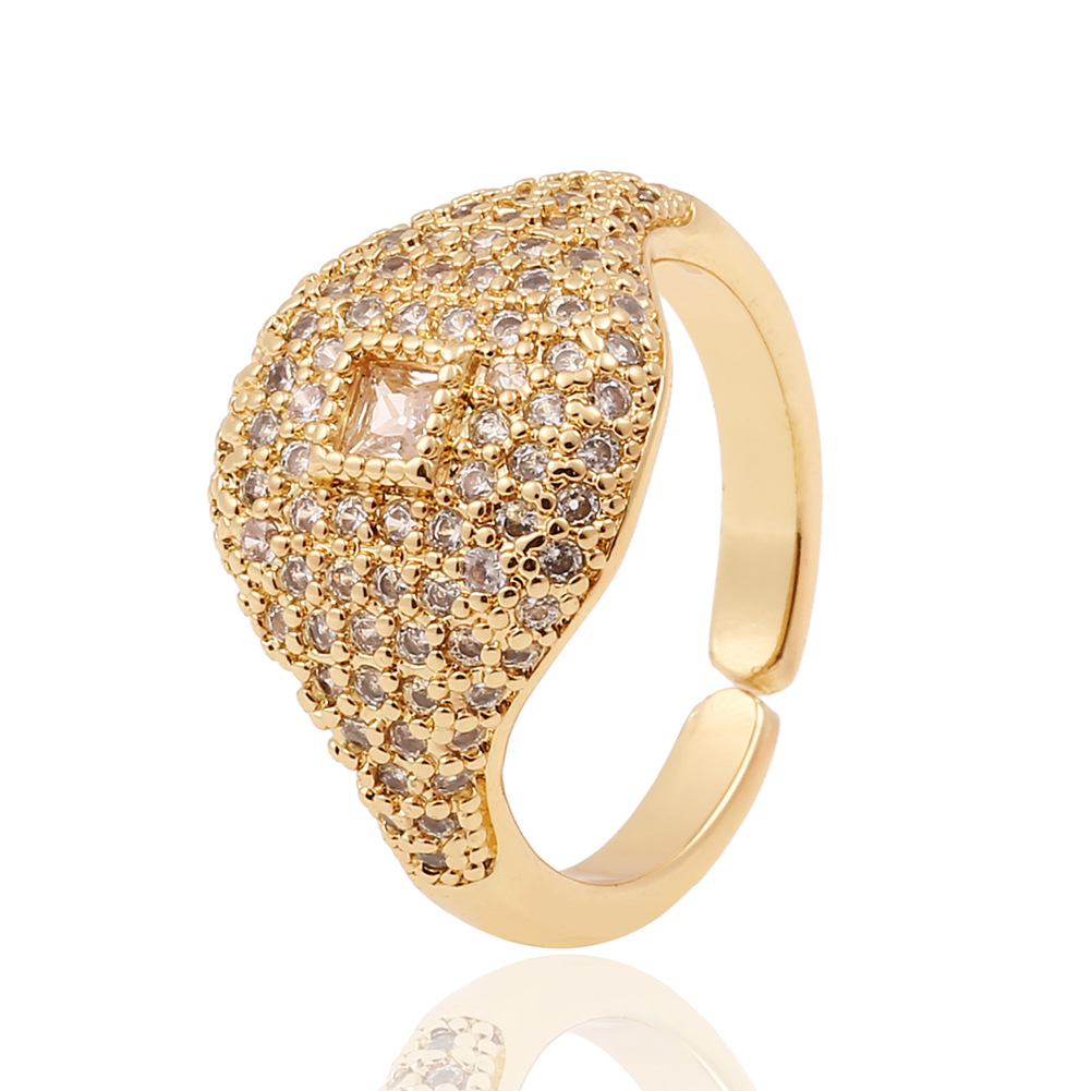 Copper Gold Plated Zircon Ring