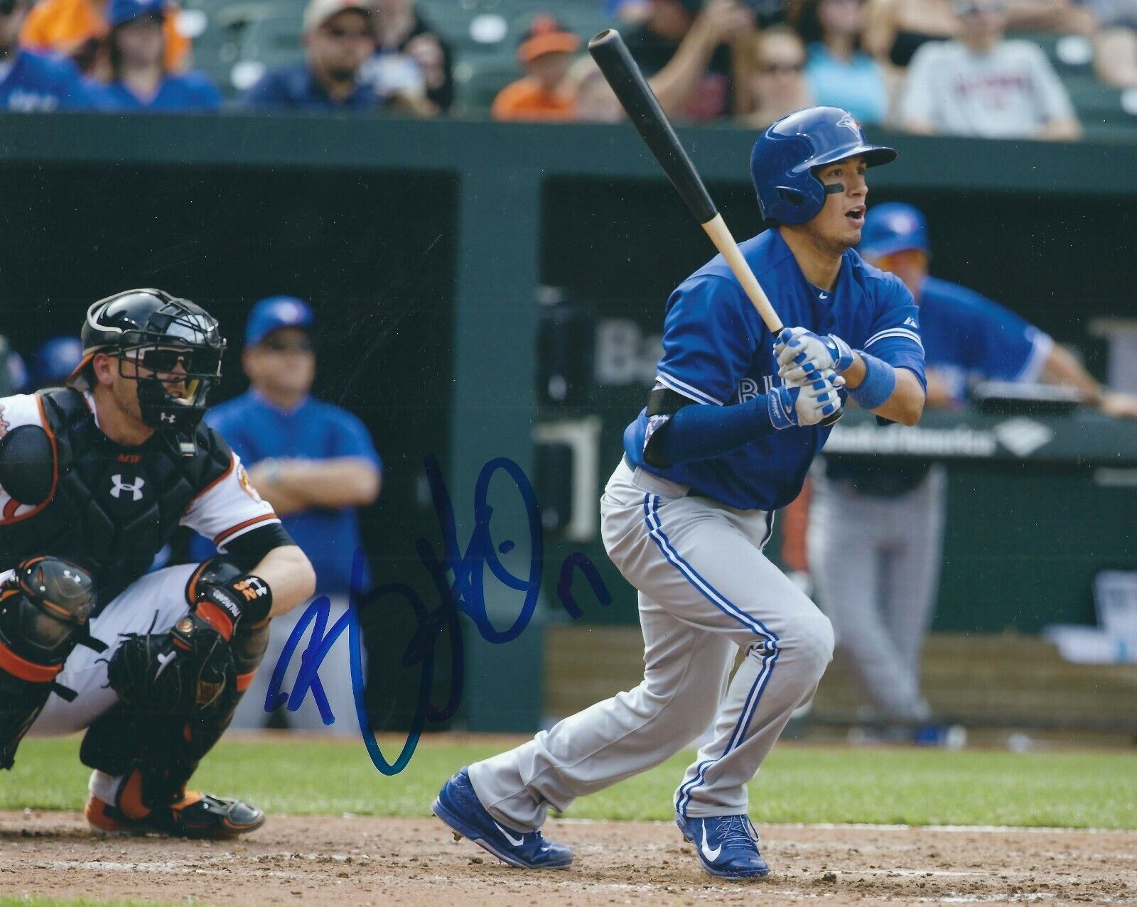 AUTOGRAPHED 8x10 RYAN GOINS Toronto Blue Jays Photo Poster painting W/COA